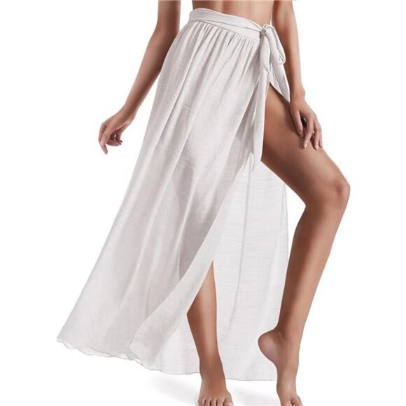 Other - Women's Semi-Sheer Tassel Beach Sarong Pareo Swimwear Cover-Up Skirt Adjustable